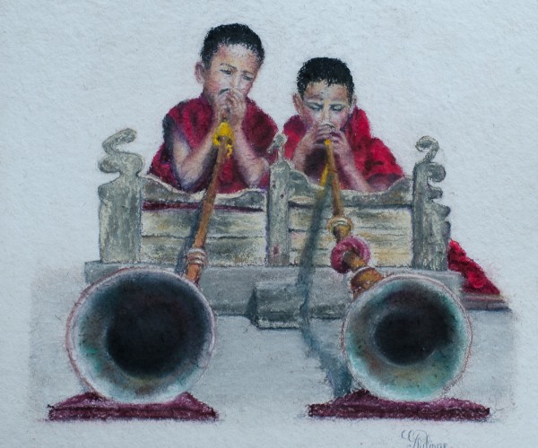 Enfants moines sonneurs