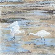 Aigres conflits - Pastel 50x50 cm encadré 70x70cm . Pastel sec sur papier artisanal moulin 1kg/m2